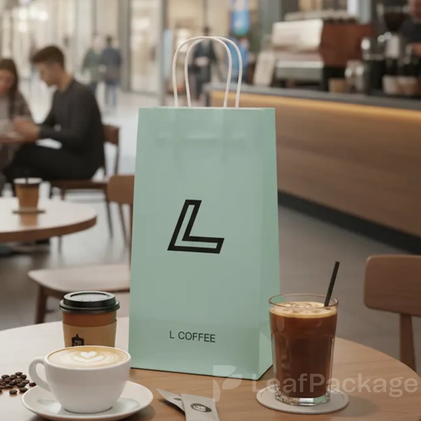 Custom Single Cup Coffee Carrier Bags