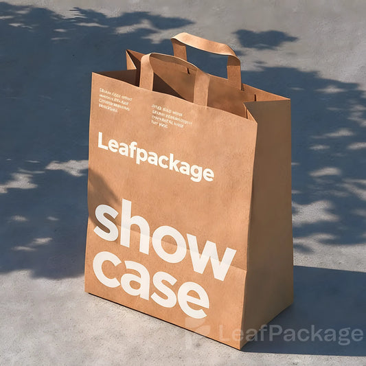 Customizable Flat Handle Paper Bags