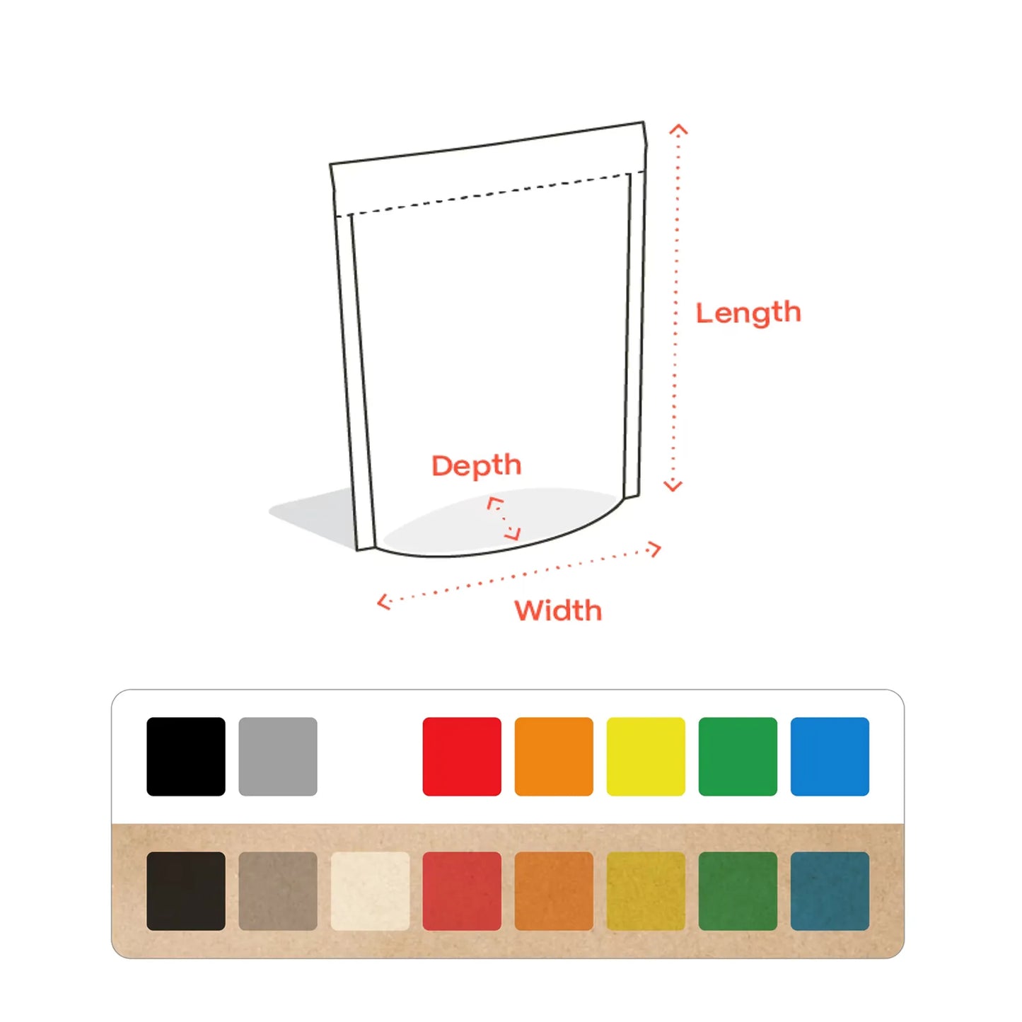 Custom Kraft Stand Up Pouches