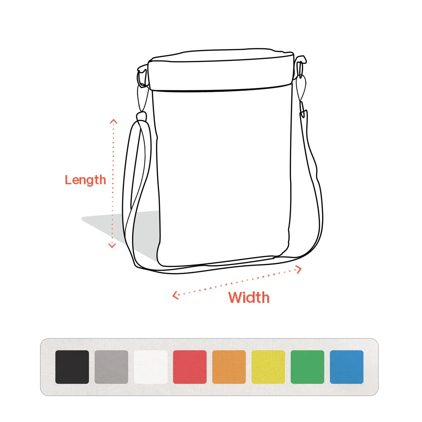 Custom Long Tyvek Crossbody Bag