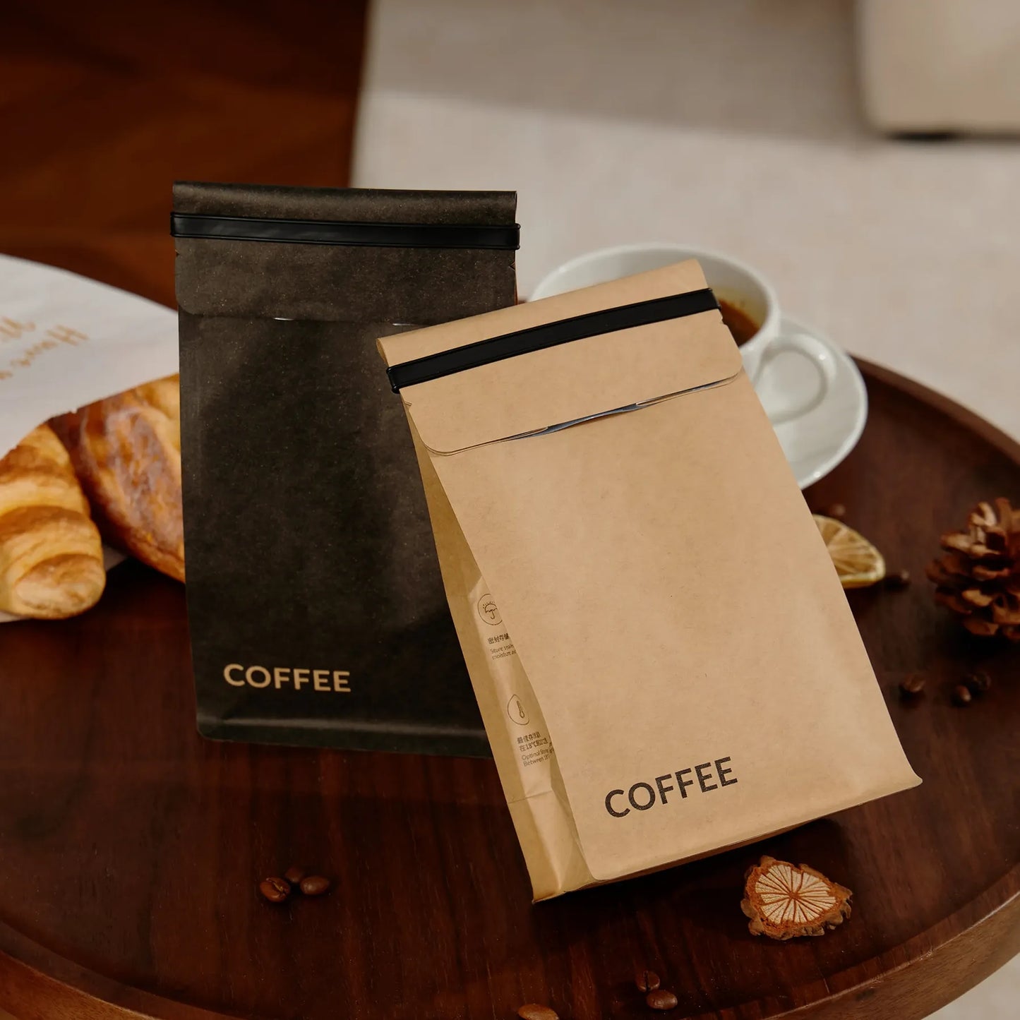 Custom Kraft Tin Tie Coffee Bags