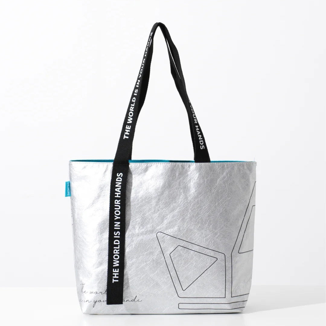 Custom Silver Tyvek Paper Bags