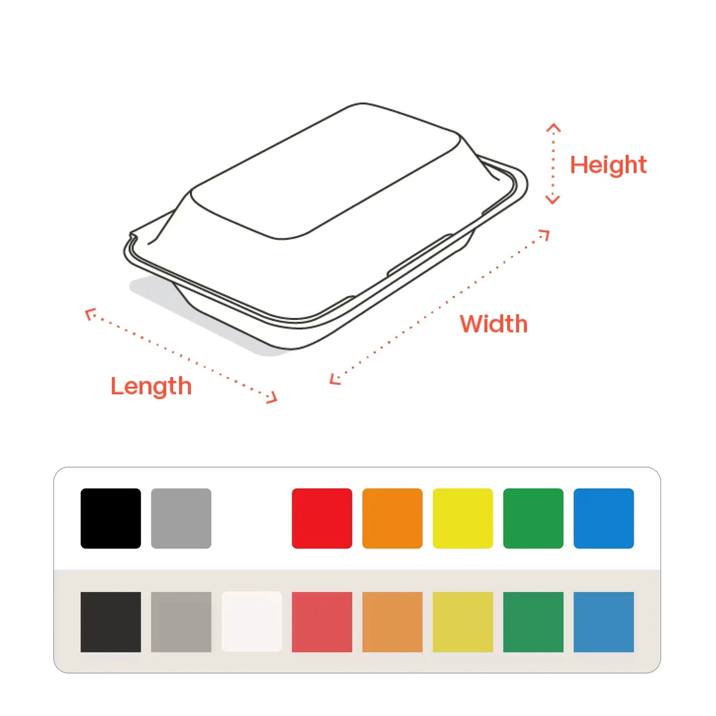 Custom Sugarcane Fiber Clamshell Packaging