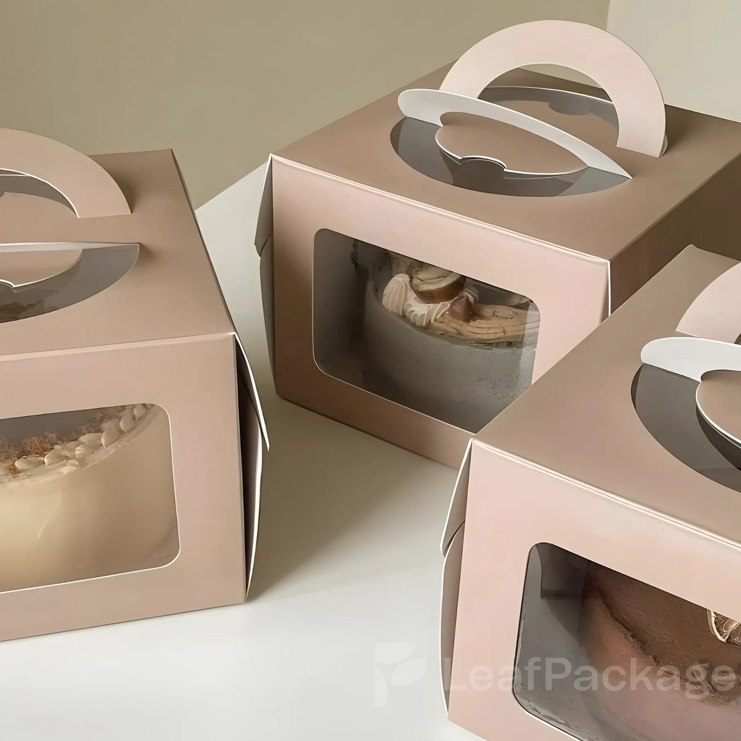 Custom Window Cake Boxes with Handle
