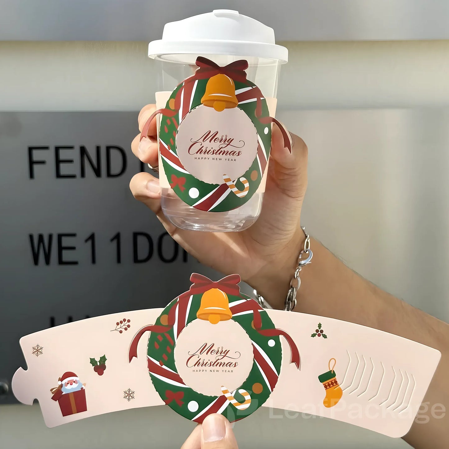 Custom Die-Cut Coffee Cup Sleeves