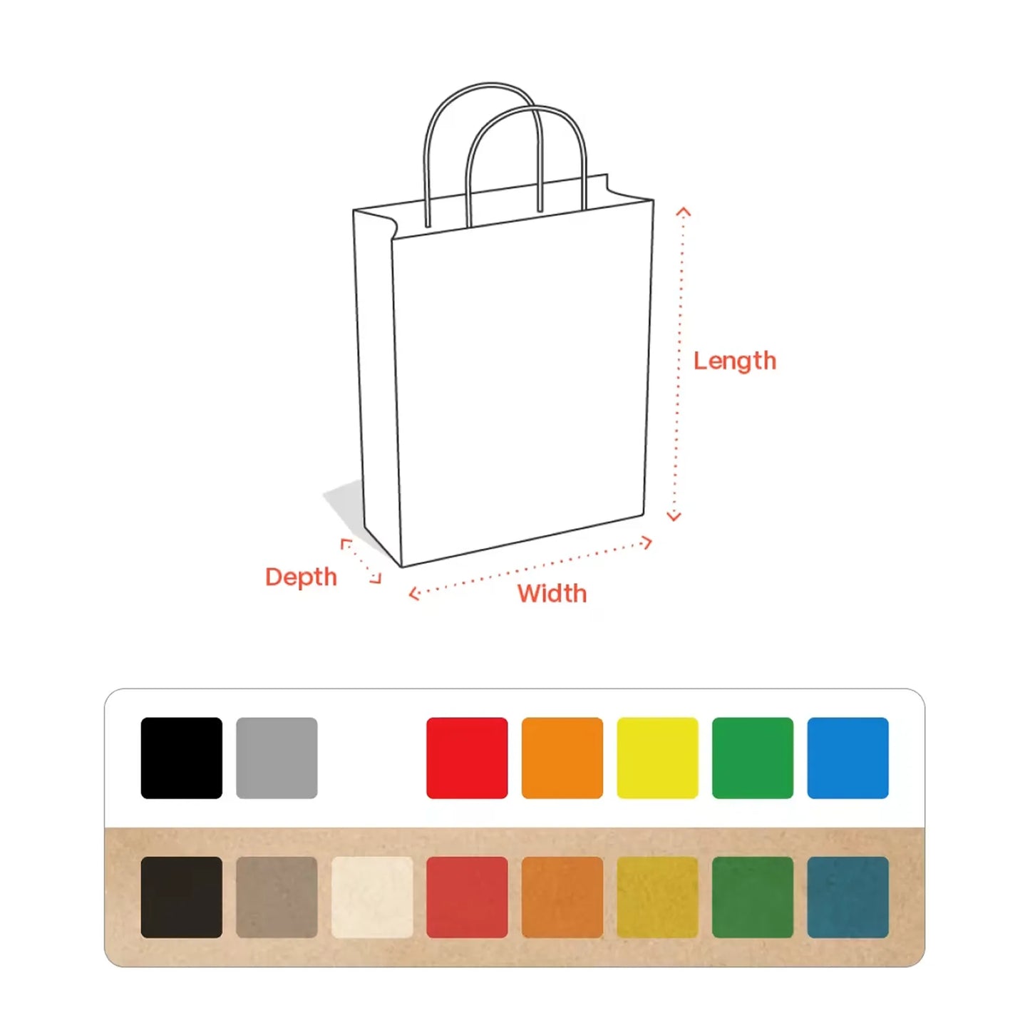 Custom Kraft Paper Bags with Handles