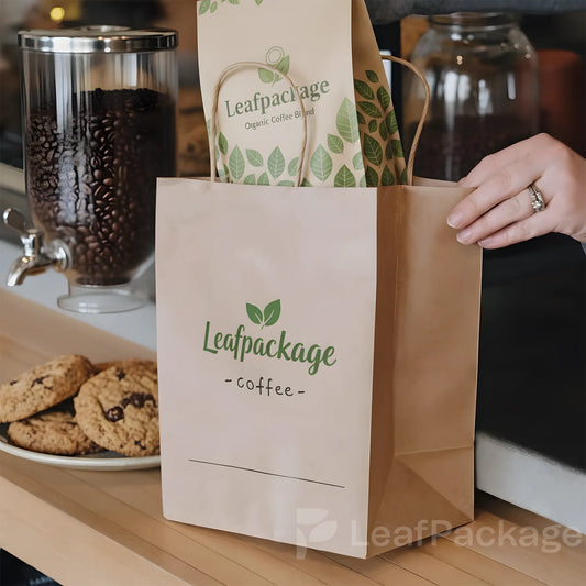 Custom Single Cup Coffee Carrier Bags