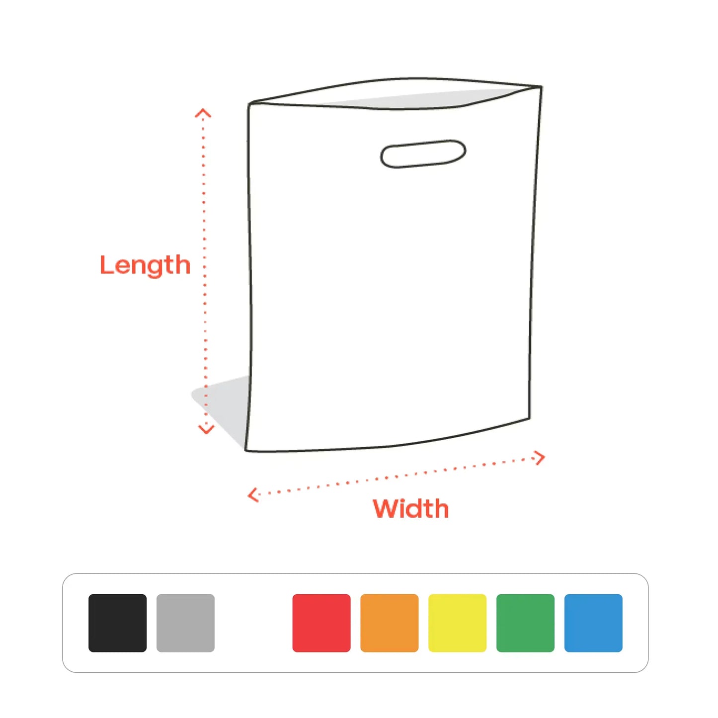 Custom Plastic Die Cut Handle Bag