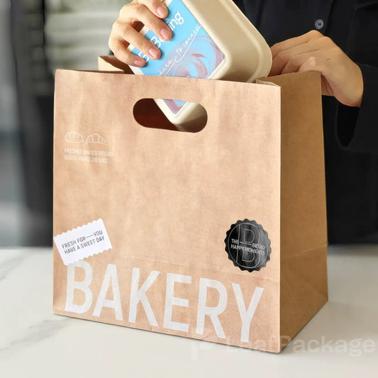 Custom Kraft Die Cut Handle Paper Bag