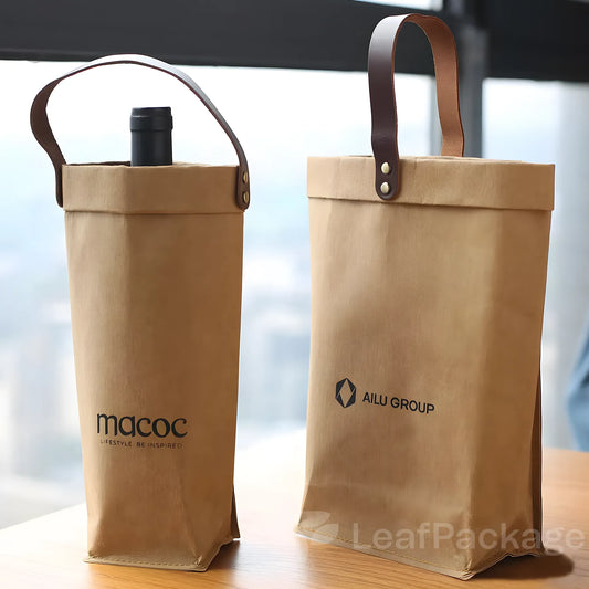 Custom Kraft Paper Wine Bag