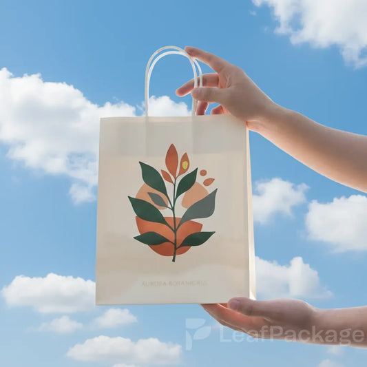 Custom eco-friendly waterproof paper tote bag for small businesses – LeafPackage