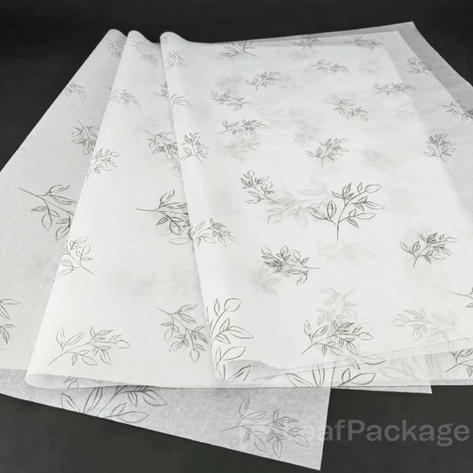 Soft and lightweight custom tissue wrapping paper with logo printing, perfect for small business packaging, gift wrapping, and brand presentation.