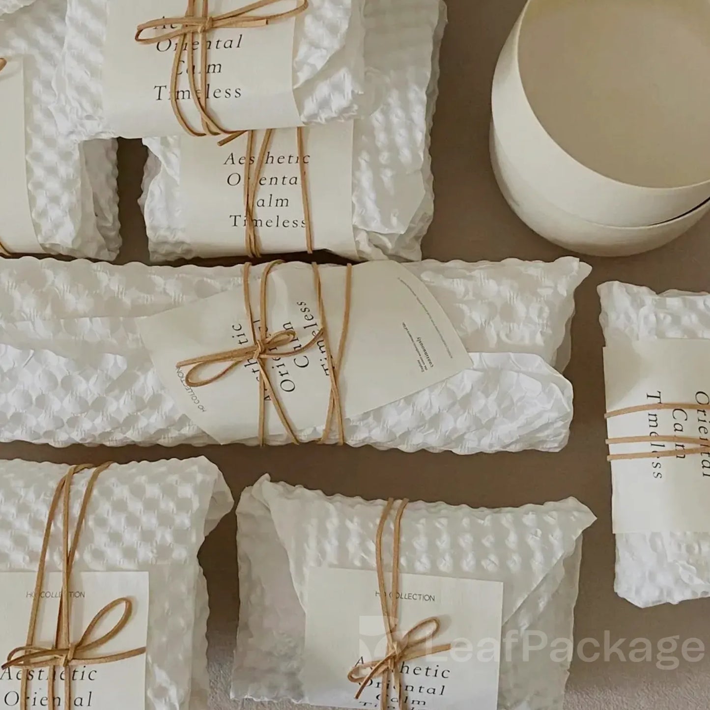 Personalized honeycomb kraft paper wrapping with logo printing options, ideal for small business eco-conscious packaging solutions.