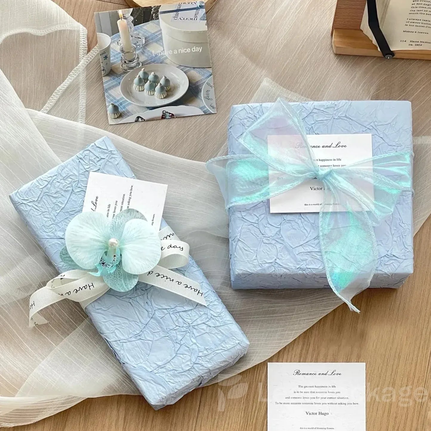 Personalized marble kraft paper wrap available in small batch customization, ideal for small businesses and boutique eco packaging.