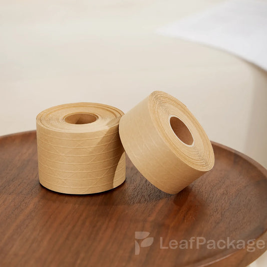 Custom reinforced gummed tape from LeafPackage ensures durable, eco-conscious packaging solutions for small businesses.