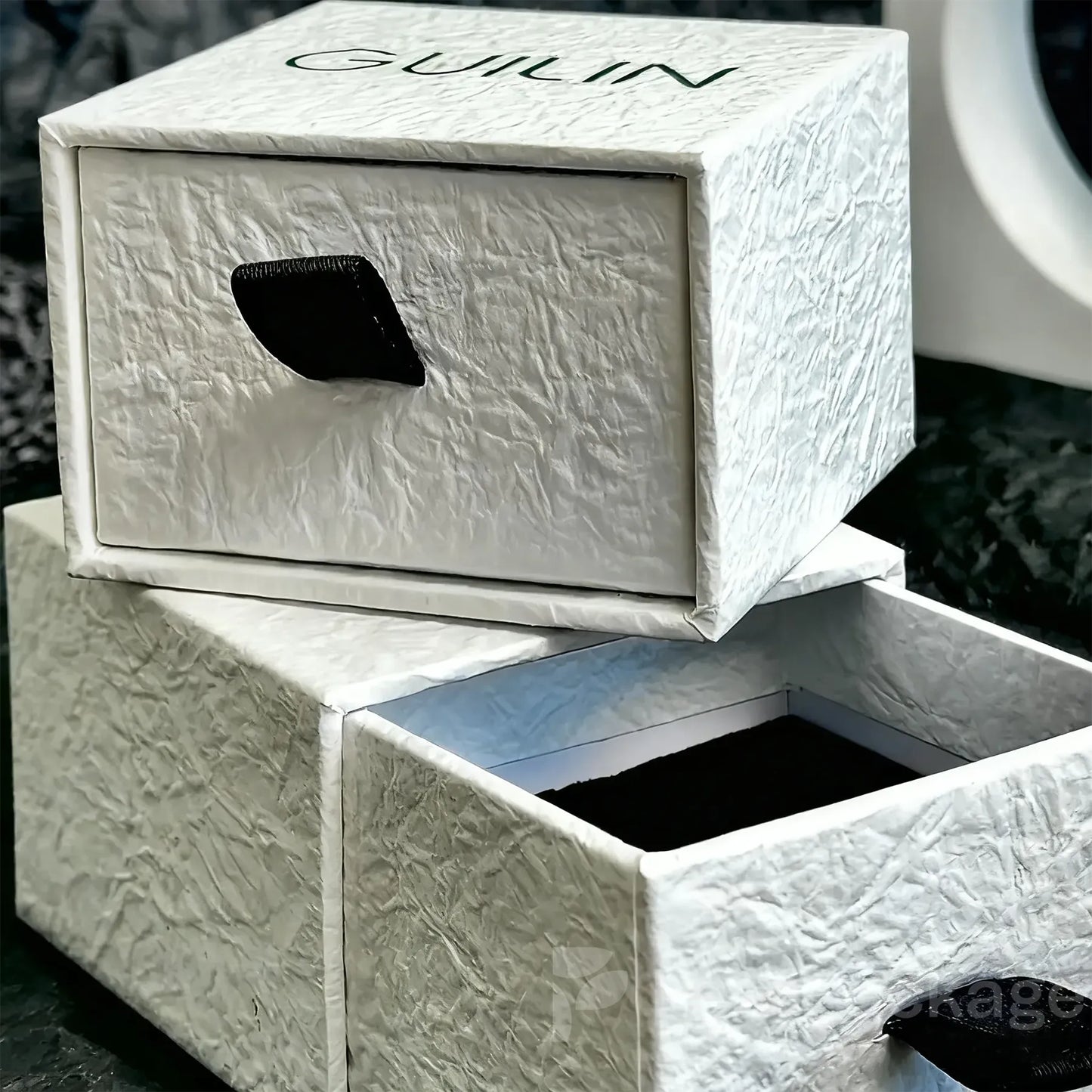 Eco kraft drawer box customizable in size and logo, perfect for small business branding and eco-friendly gift packaging.