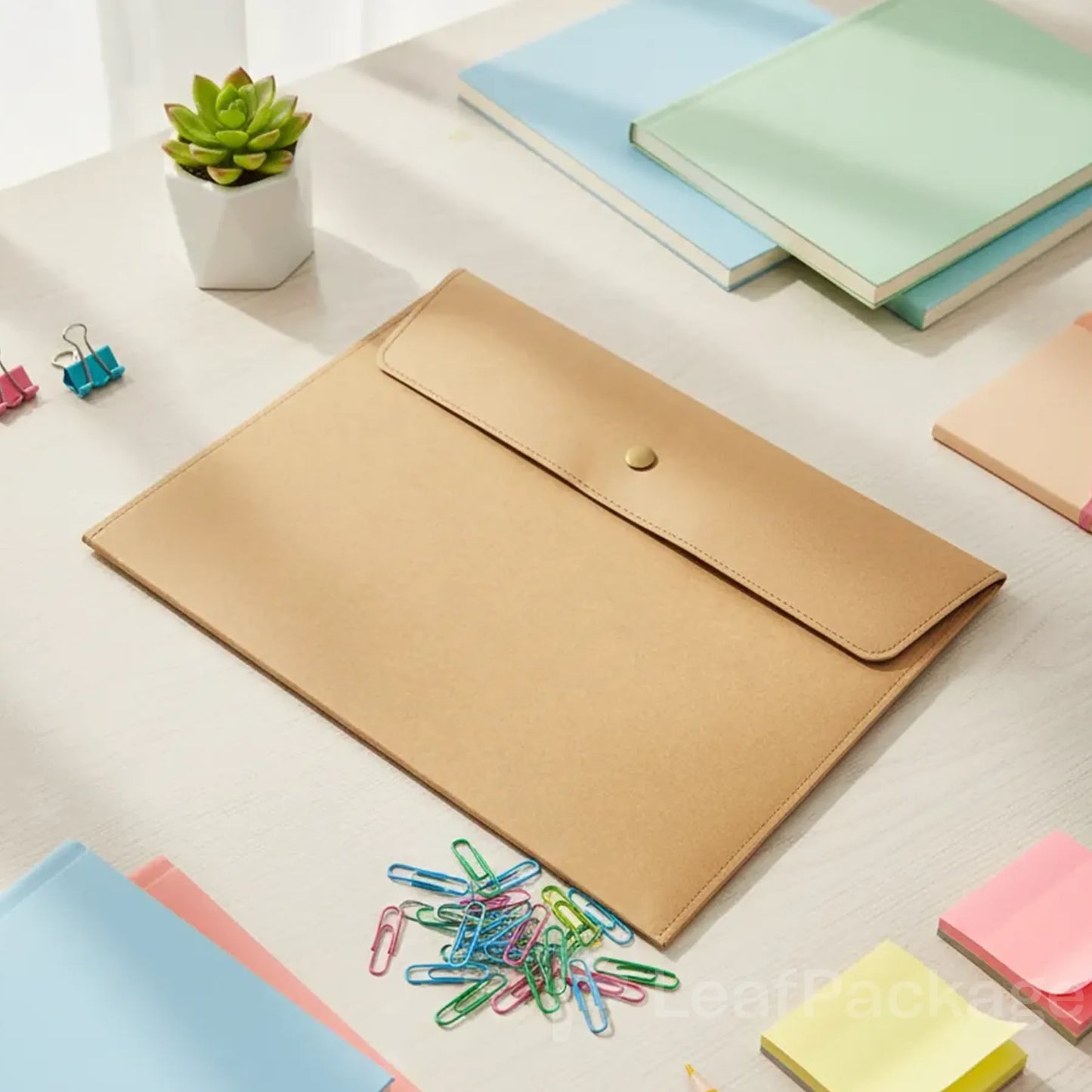 Eco-friendly kraft paper envelope, perfect for sustainable business packaging – LeafPackage