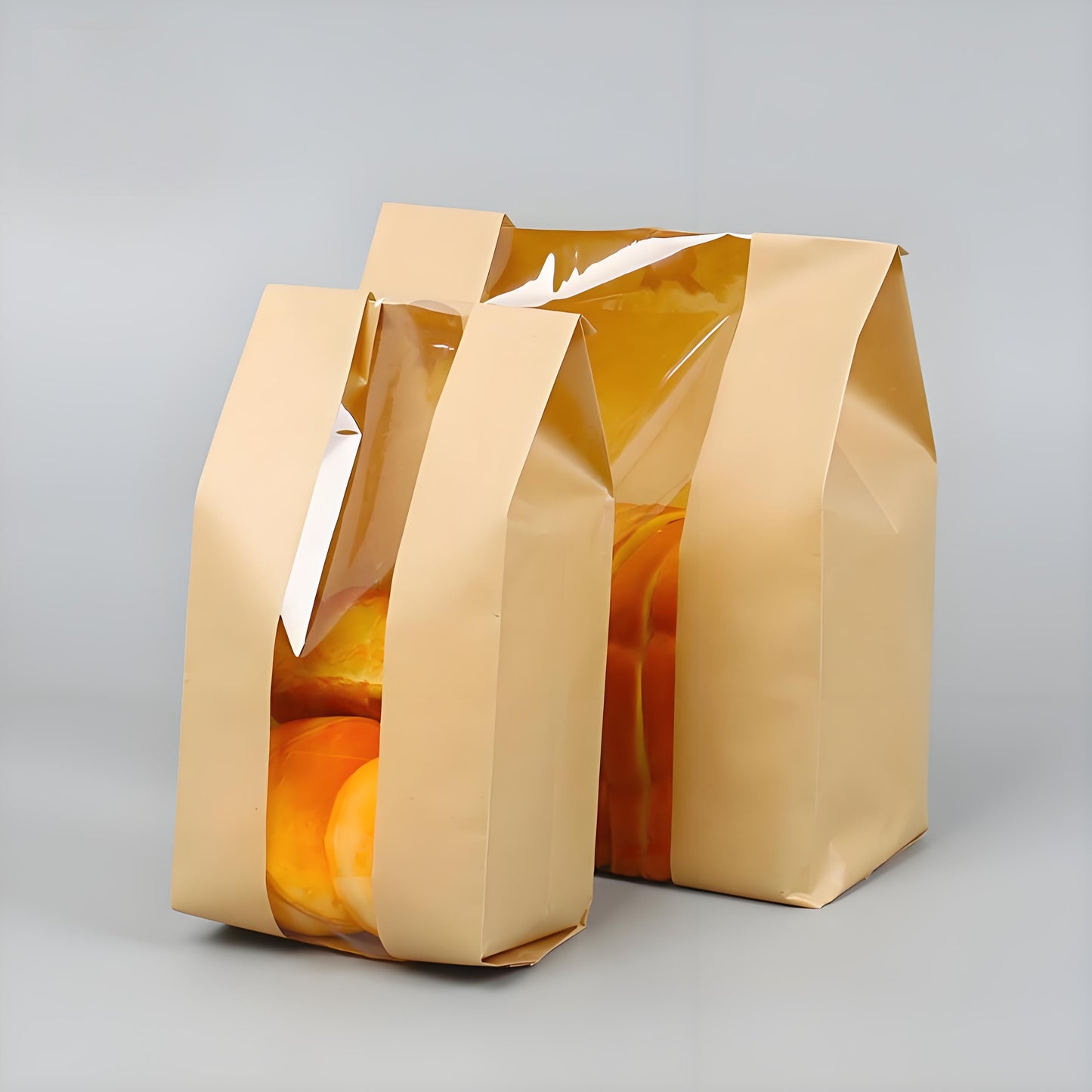 Custom Transparent Window Paper Bread Bags