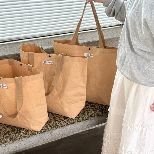 Custom Washable Kraft Paper Tote Bag