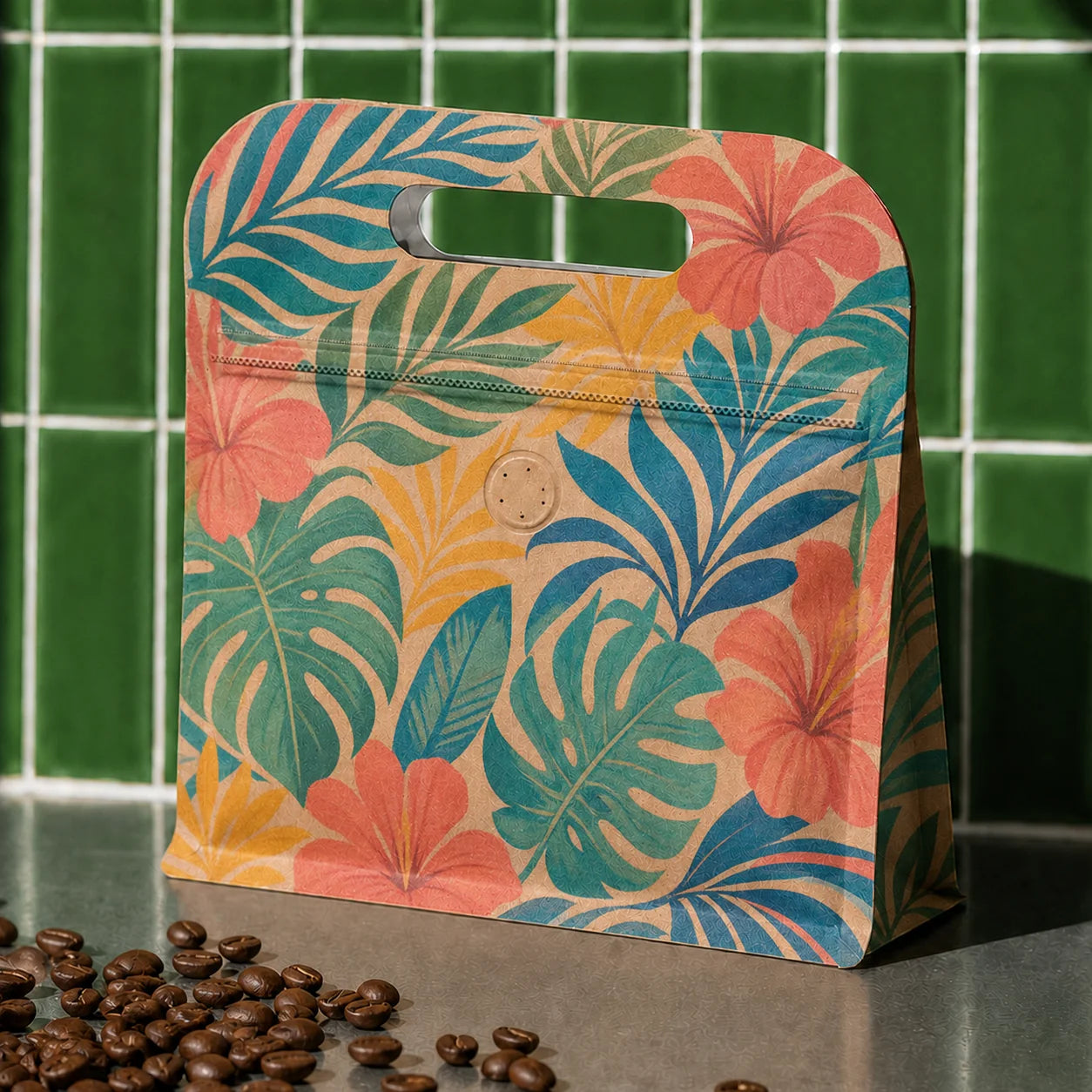 Custom colorful kraft packaging bags