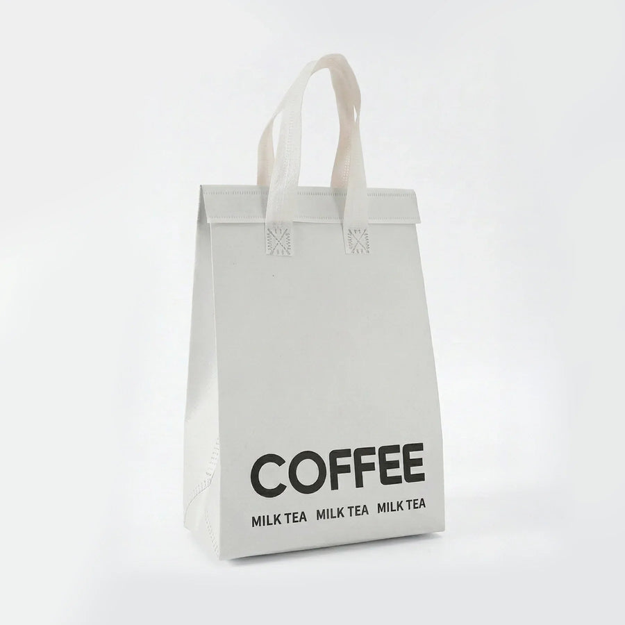 Custom insulated drink carrier cooler bag for food delivery and pickup orders