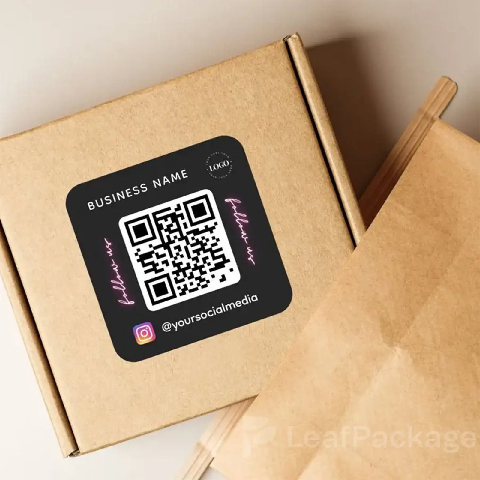 Custom QR code security labels for smart packaging and product verification