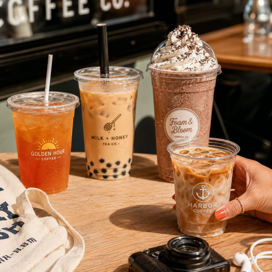 Cold Drink Cups for Cafes: How to Choose Paper, PET, RPET, or U-Shaped Cups