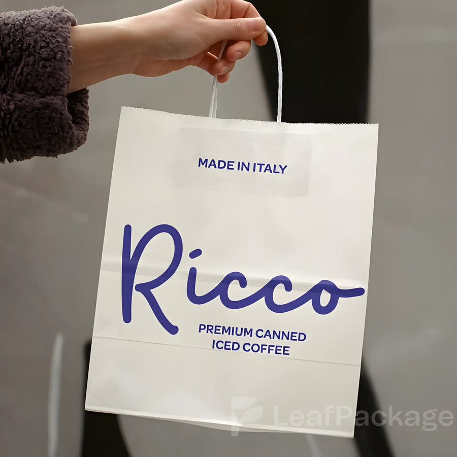 Custom twisted-handle paper tote bags
