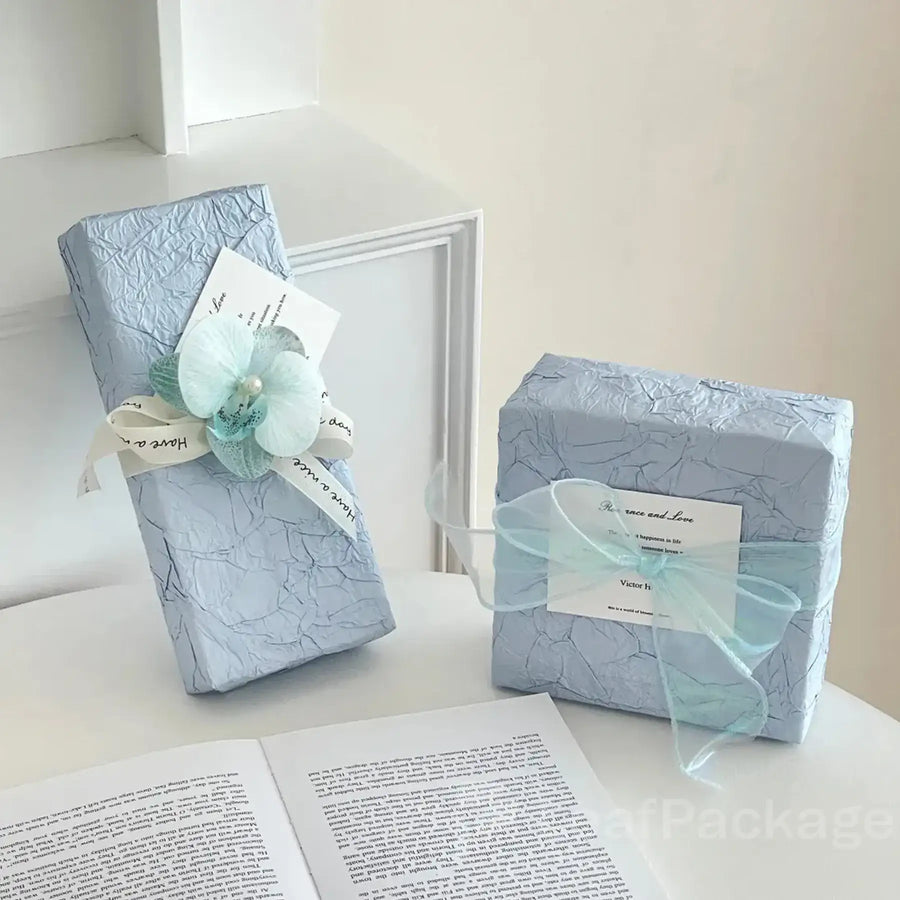Custom marble texture wrapping paper for premium ecommerce unboxing
