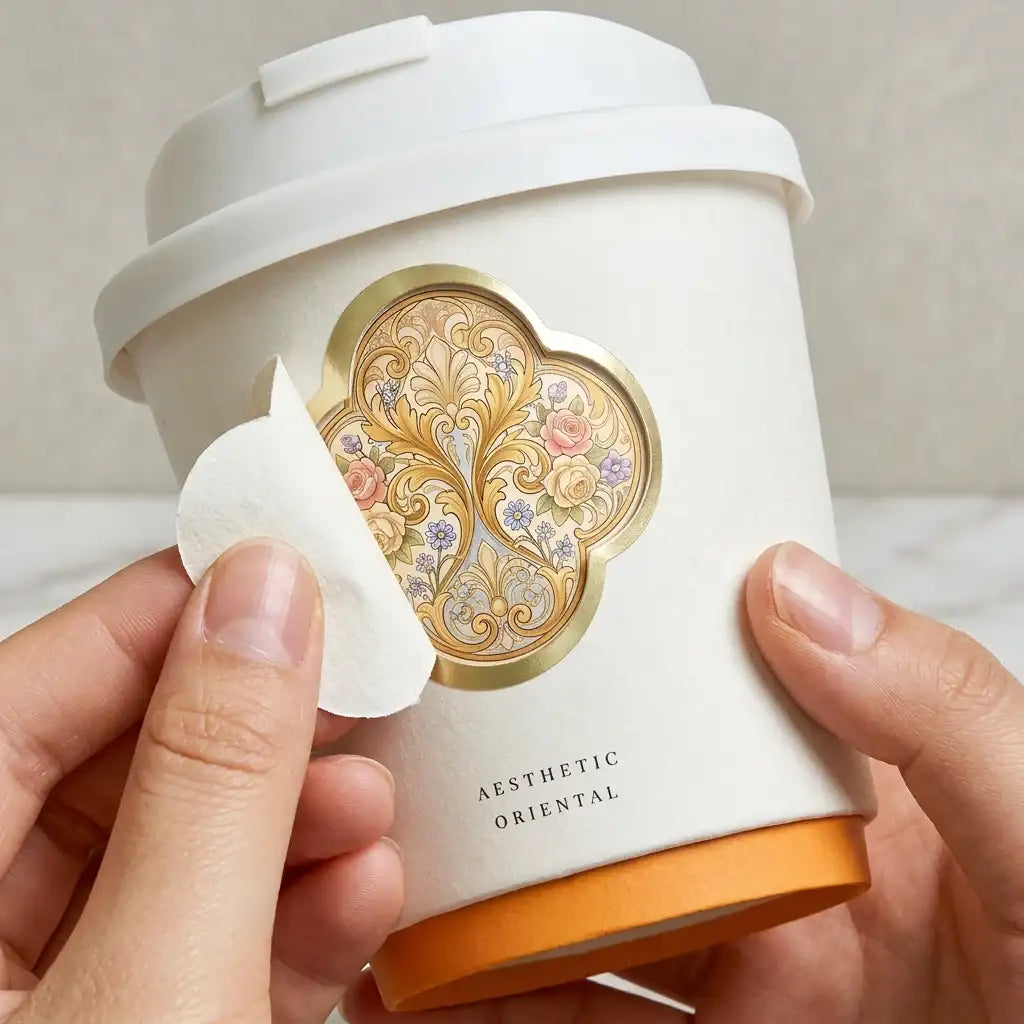 Custom hollow rotating paper cups for seasonal cafe drink packaging ideas