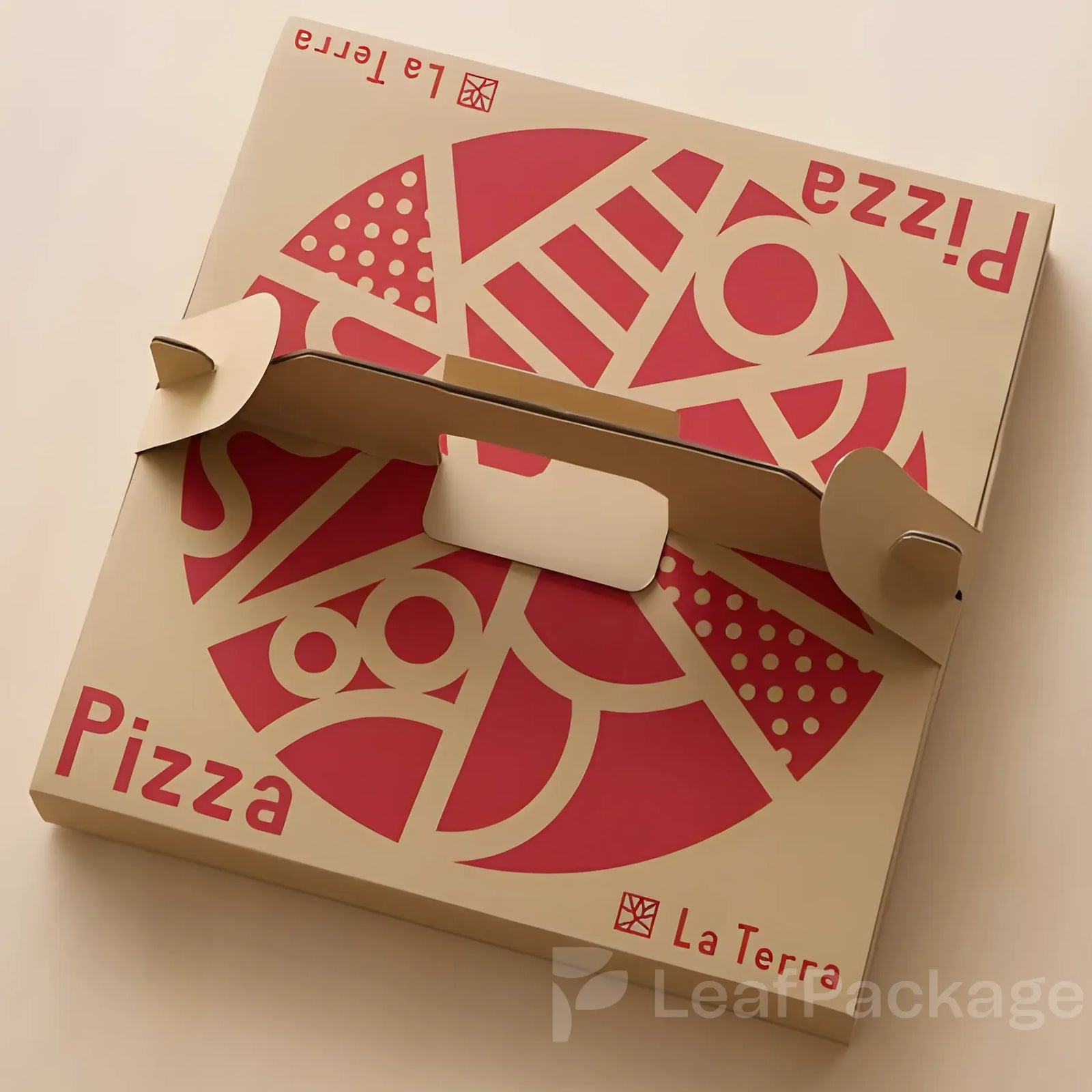 Custom handle pizza boxes for takeout and delivery