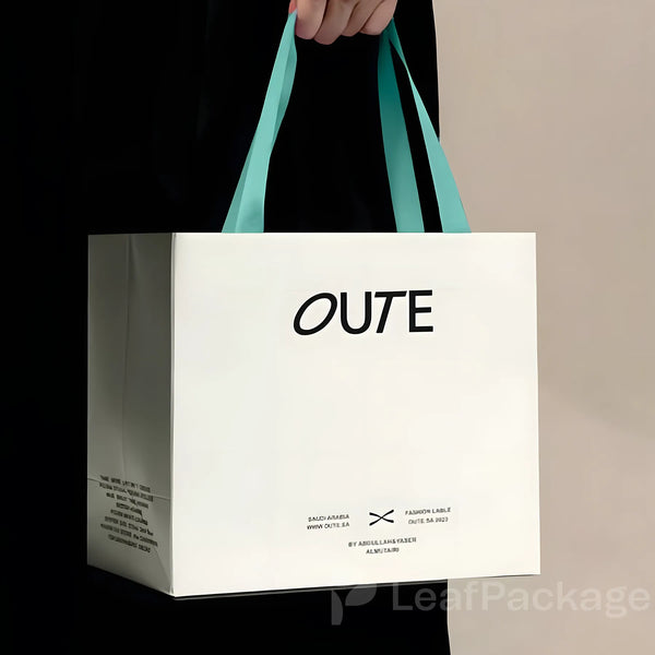 Custom White Paperboard Bags