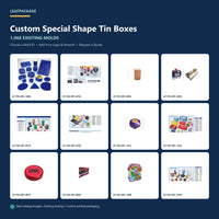 Custom Special Shape Tin Boxes with 1,068 existing molds