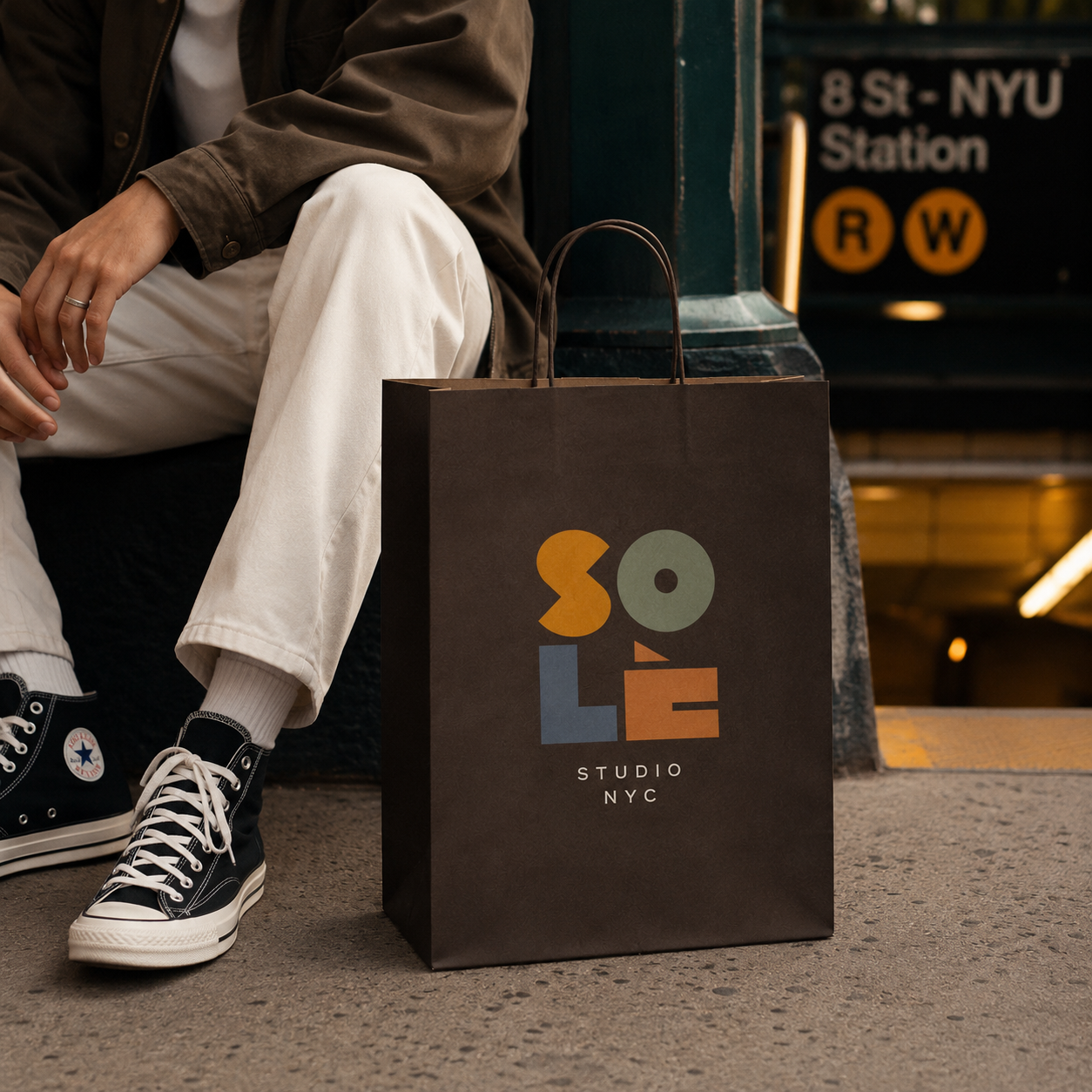 Custom Kraft Paper Shopping Bags with Logo