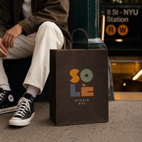 Custom Kraft Paper Shopping Bags with Logo