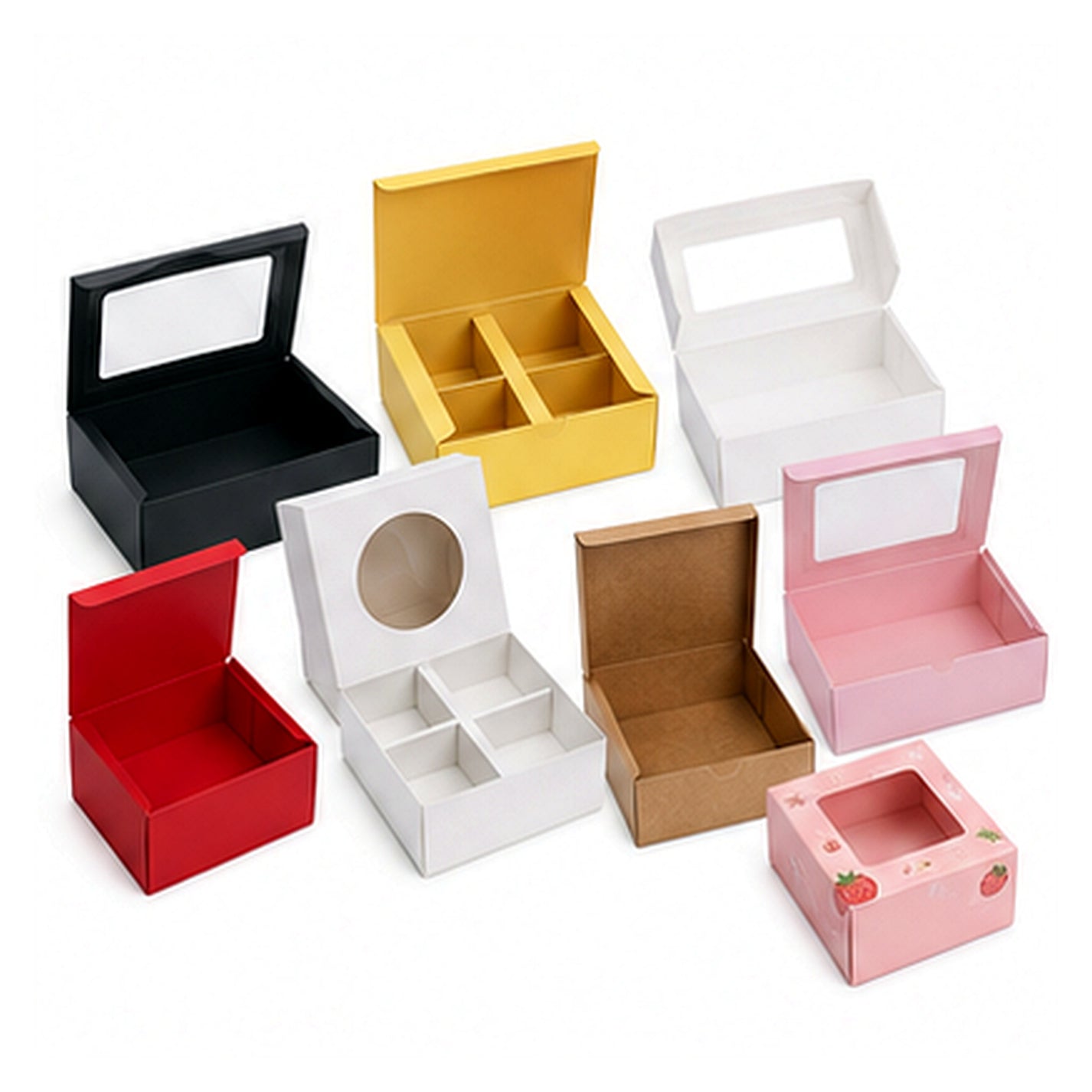Custom hinged flip top paper boxes group