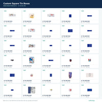 Custom Square Tin Boxes mold selection sheet 2 of 16