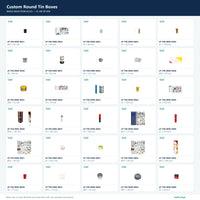 Custom Round Tin Boxes mold selection sheet 2 of 24