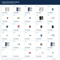Custom Rectangle Tin Boxes mold selection sheet 2 of 50