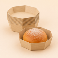 Octagonal food paper bottom tray 105 x 40 mm Model 012