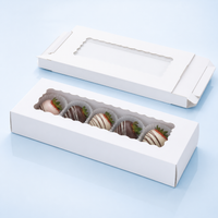 Rectangular freezer-safe scalloped window pastry box