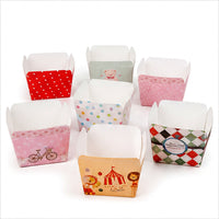 Square Hokkaido chiffon paper baking cups group