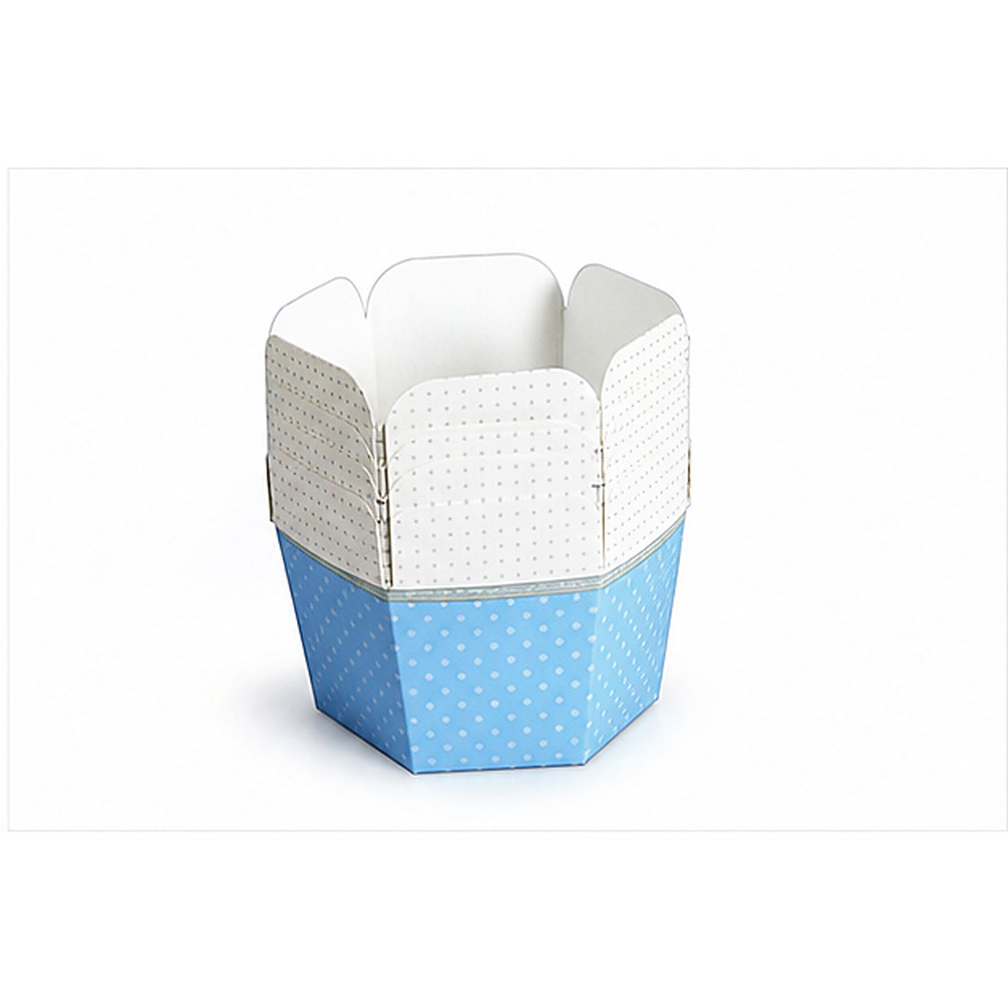 Blue hexagon Hokkaido chiffon paper baking cup
