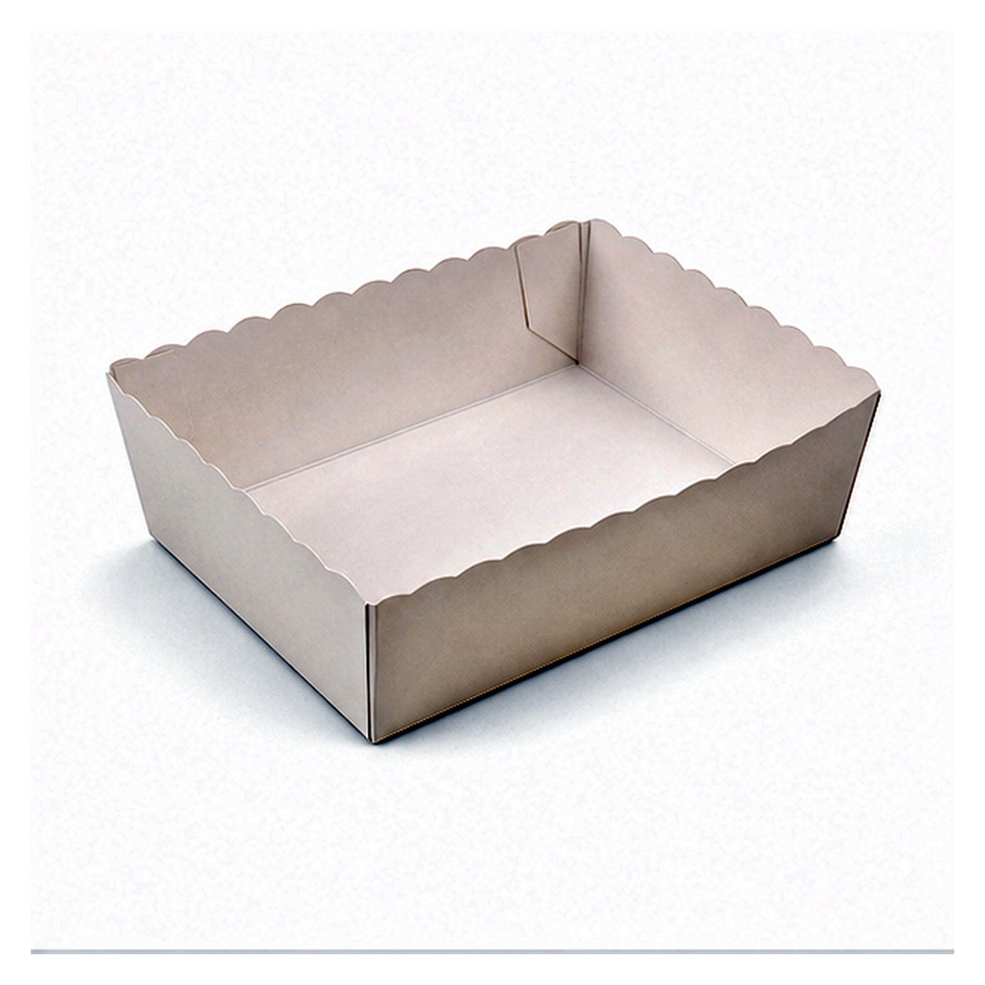 Deep open top food-grade paper bottom tray box