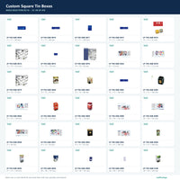 Custom Square Tin Boxes mold selection sheet 3 of 16