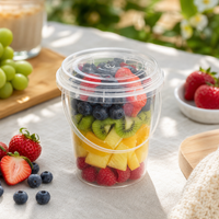 Clear Plastic Fruit Bucket with Handle