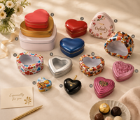 Cajas de hojalata personalizadas con forma de corazón