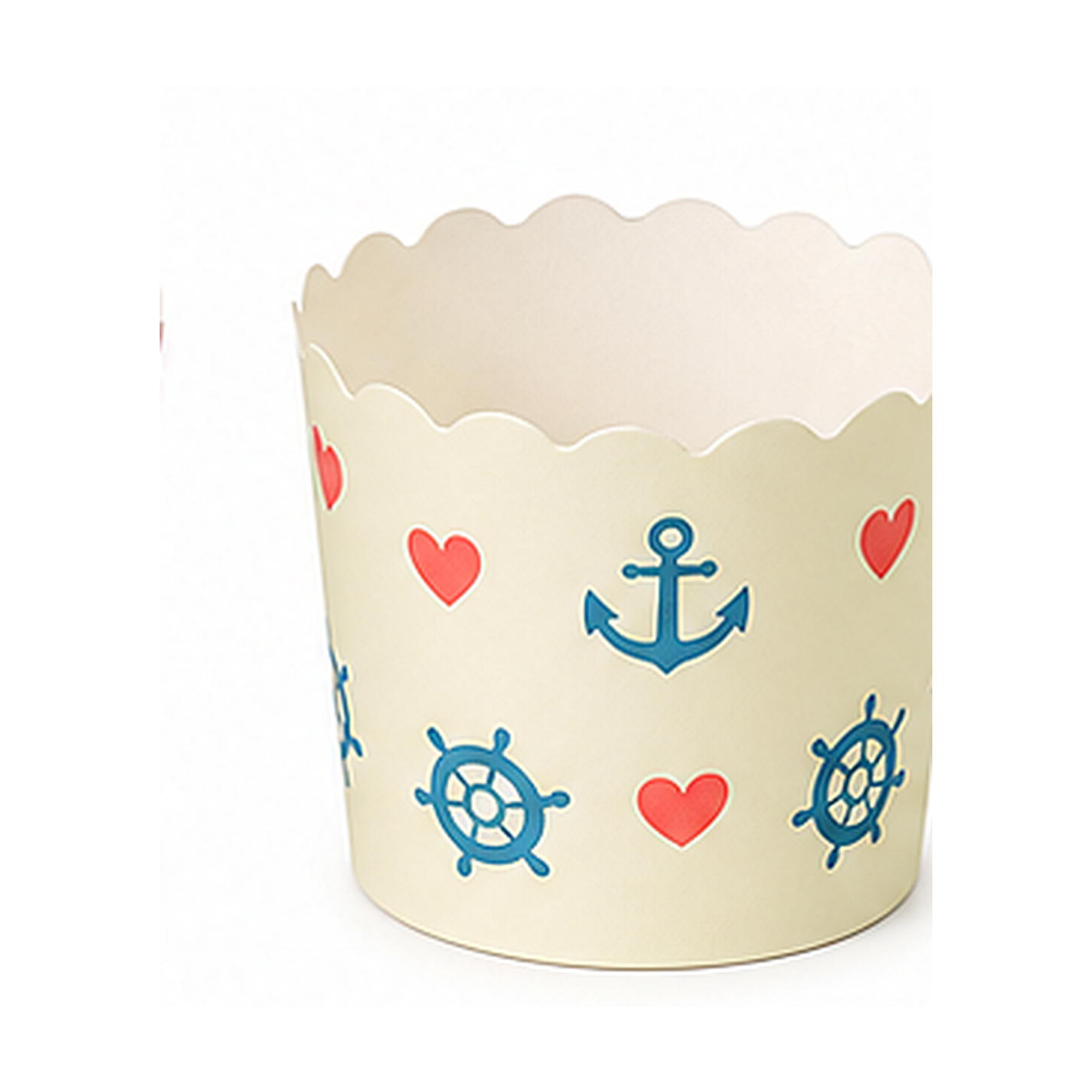 High resolution nautical cupcake baking cup