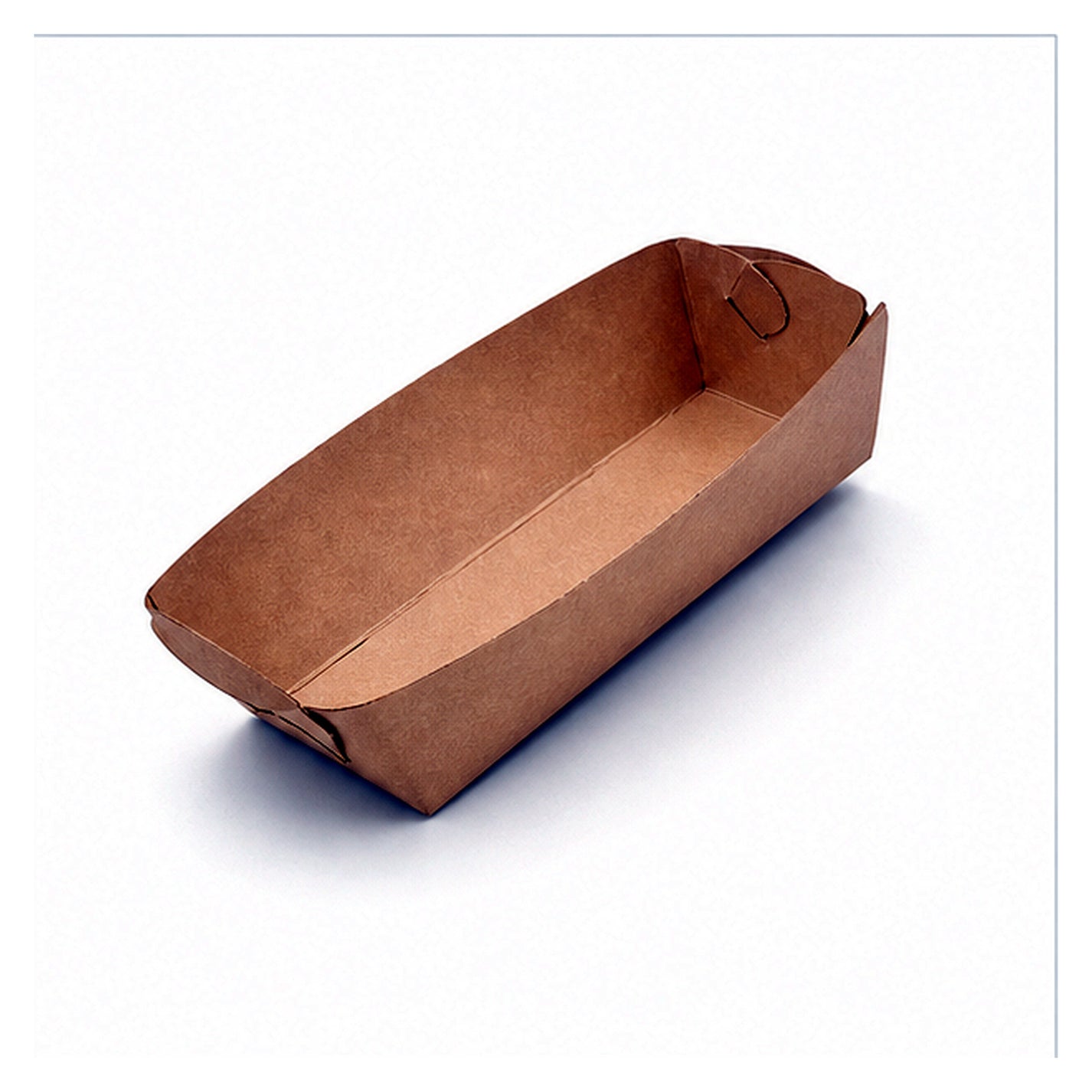 Interlocking kraft paper boat food tray