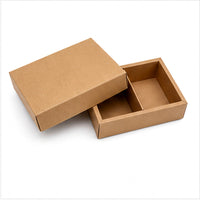 Natural kraft lid and base paper gift box